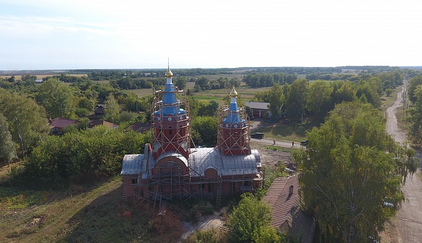 Купола, барабаны и кресты с шарами для Казанского храма в селе Вторые Левые Ламки