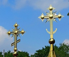КР-01, Крест простой восьмиконечный высотой 1500 мм с шаром 200мм