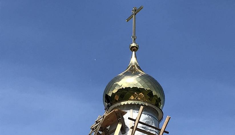 Купол на храм Белокопытовского Казанского Боголюбивого женского монастыря в Ново-Дяглево